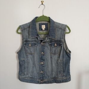 Lauren Conrad Sleeveless Denim Vest